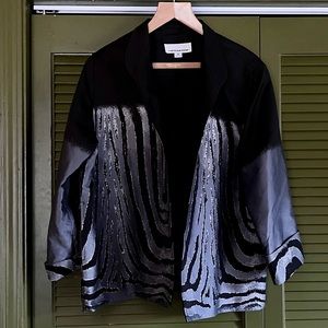 Caroline Rose Animal Print Blazer